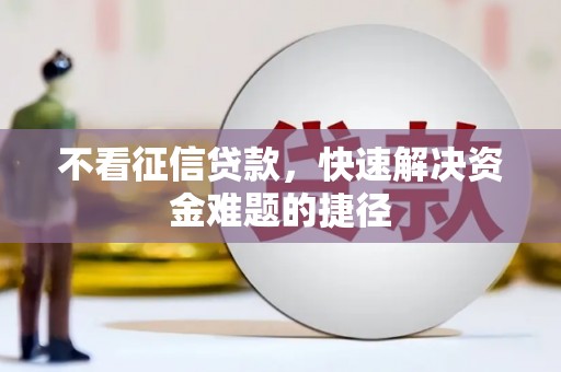 耒阳不看征信贷款，快速解决资金难题的捷径