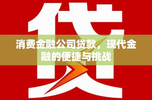 石城消费金融公司贷款，现代金融的便捷与挑战