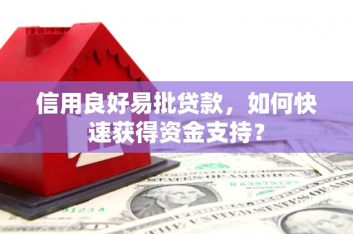 安仁信用良好易批贷款，如何快速获得资金支持？