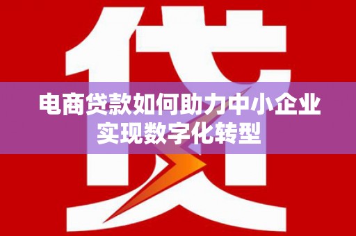 赫山电商贷款如何助力中小企业实现数字化转型