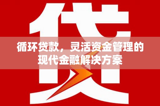 宜兰循环贷款，灵活资金管理的现代金融解决方案