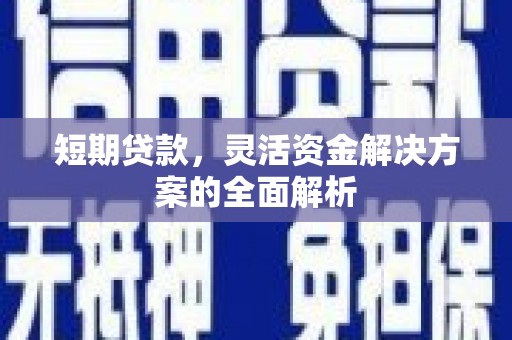 平泉短期贷款，灵活资金解决方案的全面解析