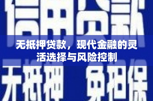 芙蓉无抵押贷款，现代金融的灵活选择与风险控制
