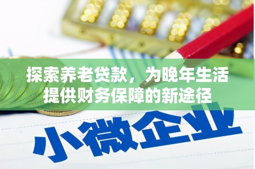 伽师探索养老贷款，为晚年生活提供财务保障的新途径