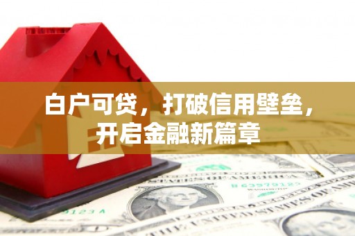 库尔勒白户可贷，打破信用壁垒，开启金融新篇章