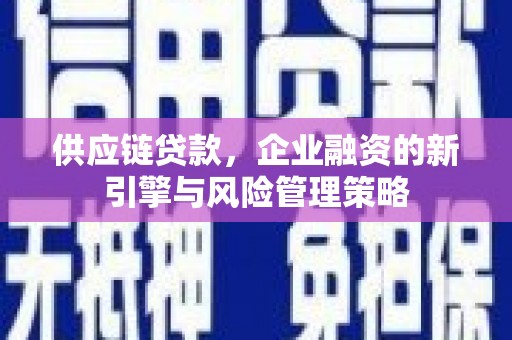 宾川供应链贷款，企业融资的新引擎与风险管理策略