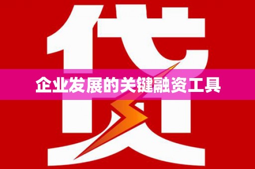 民勤企业发展的关键融资工具