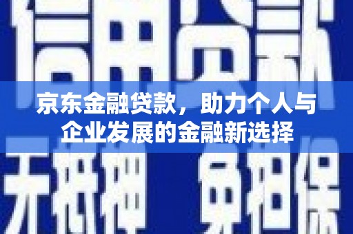广陵京东金融贷款，助力个人与企业发展的金融新选择