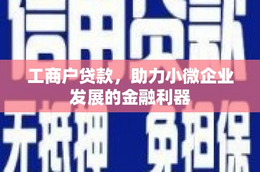 图木舒克工商户贷款，助力小微企业发展的金融利器