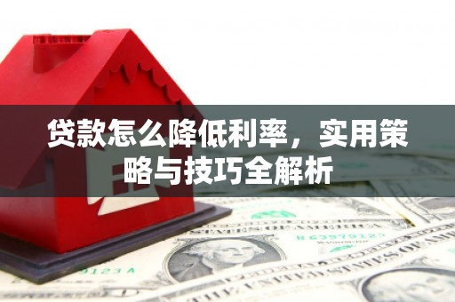 康县贷款怎么降低利率，实用策略与技巧全解析